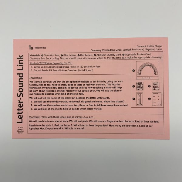 NR Letter Sound Link Cards (Pink)