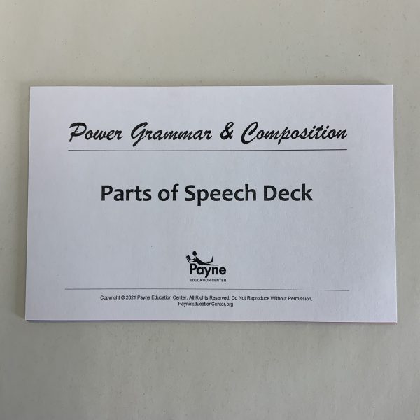 PGC Parts of Speech Deck