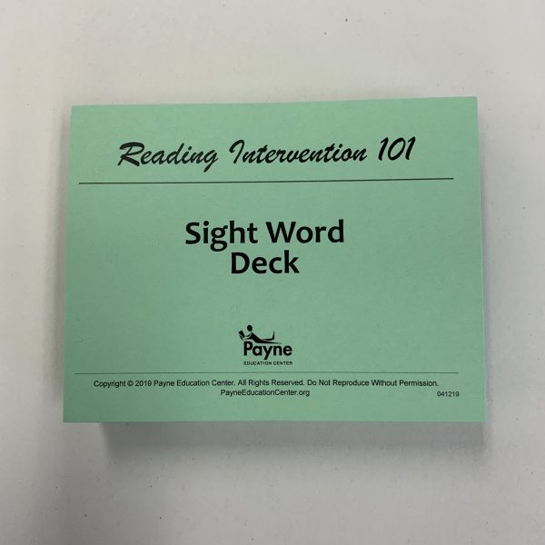 RI 101 Sight Word Deck