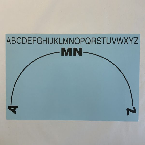 Sequencing Alphabet Mat (Blue; 11x17; A-MN-Z)